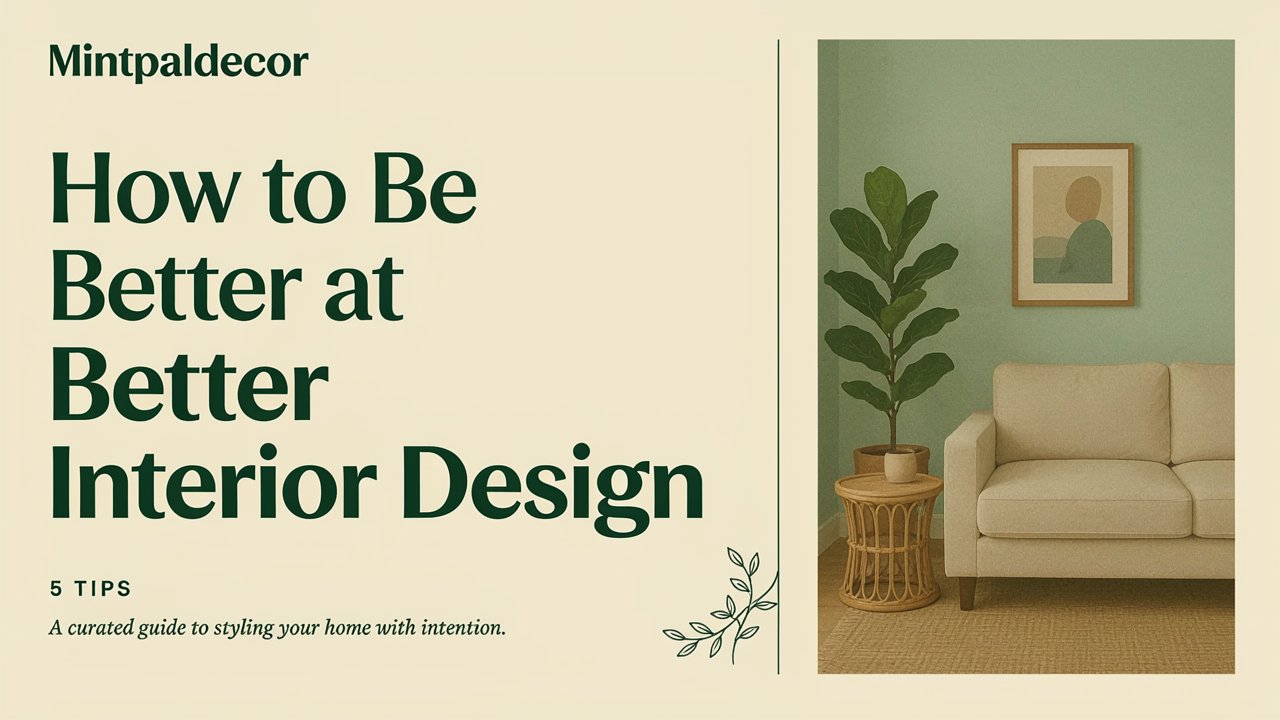 How to Be Better at Interior Design Mintpaldecor
